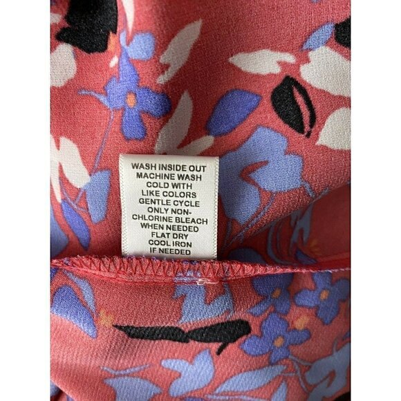 Elle Dress Size S Floral Sleeveless Mini Dress Women's Multicolor Layered Pink - Picture 5 of 5